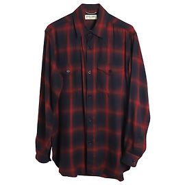 Camicia a maniche lunghe scozzese Saint Laurent in cotone multicolore Multicolore