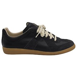 Maison Martin Margiela Tênis Maison Margiela Réplica em couro de bezerro preto Preto