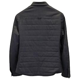 Brunello Cucinelli-Brunello Cucinelli Slim-Fit Quilted Shell Shirt Jacket in Grey Nylon-Grey