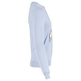 Sandro-Sandro Paris Casper Roundneck Sweater in Light Blue Wool-Blue,Light blue
