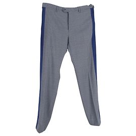 Valentino Garavani Contrast Side Trim Pants in Multicolor Wool Other Python print