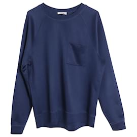 Acne-Acne Studios Raglan Sweater in Navy Blue Polyester-Blue,Navy blue