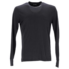 Tom Ford Long Sleeve T-Shirt in Black Lyocell Black