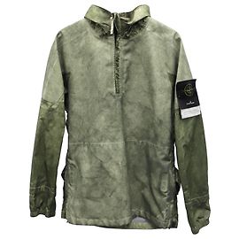 Stone Island Membrana + Oxford 3L-Jacke aus grünem Polyamid Grün