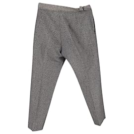 Dries Van Noten-Dries Van Noten Printed Trousers in Grey Linen-Grey
