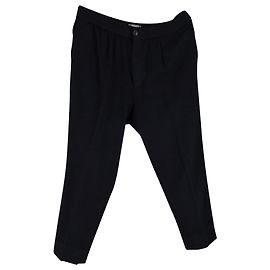 AMI Paris Trousers in Navy Blue Wool Blue Navy blue