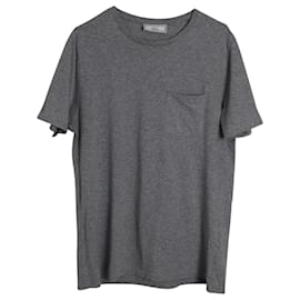 Autre Marque-T-shirt Ami Paris Basic en Coton Gris-Gris