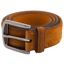 Ceinture à Boucle Ermenegildo Zegna en Daim Marron Marron