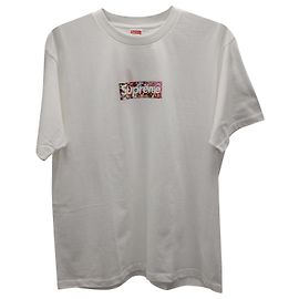 Supreme x Takashi Murakami Relief Box Logo Tee in White Cotton White