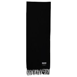 Sciarpa Sandro Paris con Frange in Lana Nera Nero