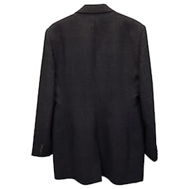 Balenciaga-Balenciaga Boxy Single-Breasted Jacket in Black Wool-Black