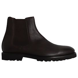 Brunello Cucinelli Chelsea Boots in Dark Brown Leather  Brown