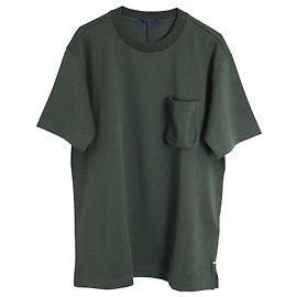 Firma Louis Vuitton LVSE 3Camiseta con monograma en el bolsillo D de algodón verde Verde