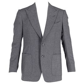 Tom Ford Classic Blazer in Grey Wool Grey