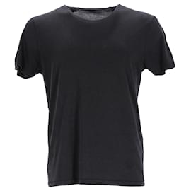 Tom Ford-T-shirt a maniche corte tinta unita Tom Ford in Lyocell nero-Nero