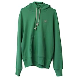 Acne-Acne Studios Drawstring Hoodie in Green Cotton-Green