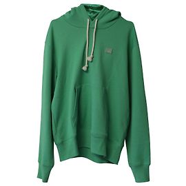 Acne Studios Kapuzenpullover mit Kordelzug aus grüner Baumwolle Grün
