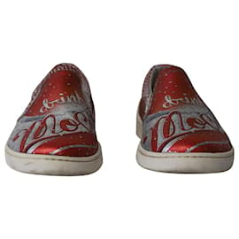 Moschino-Moschino Mocola Slip-On-Sneakers aus mehrfarbigem Leder-Andere