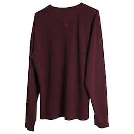 Kenzo-Kenzo Classic Painting Long Sleeve T-Shirt in Maroon Cotton-Brown,Red