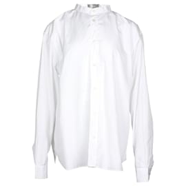 Dior-White mandarin collar dress shirt-White