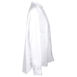 Dior-Chemise blanche à col mao-Blanc