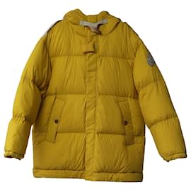 Moncler-Moncler Puffer Down Jacket in Yellow Cotton Polyamide-Yellow
