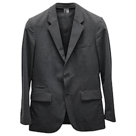 Theory-Theory Tailored Single-Breasted Blazer in Grey Wool-Grey