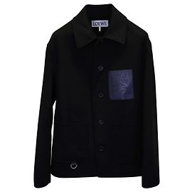 Loewe Workwear Jacket in Black Wool Black
