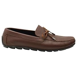Ermenegildo Zegna-Ermenegildo Zegna Bow Loafers in Brown Leather-Brown