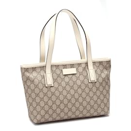 Gucci-GG Supreme Tote Bag 211138-Brown