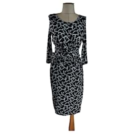 Vestido Hobbs de viscose e elastano Multicor