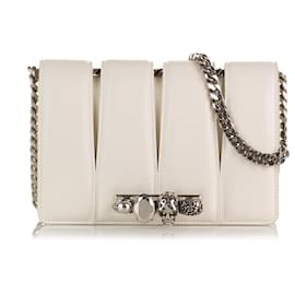 Alexander Mcqueen-Alexander McQueen White The Slash Shoulder Bag-White