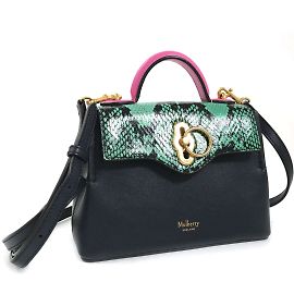 & Other Stories Bolsa Seaton de couro com estampa de cobra Preto