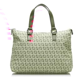 Fendi-Zucchino Canvas Tote Bag 8BH138-Red
