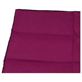 Hermès-HERMES Handkerchief Silk Wine Red Auth 39399-Other