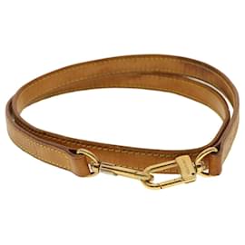 Louis Vuitton-LOUIS VUITTON Bandoulière Cuir 36.6"" Beige LV Auth 39525-Beige