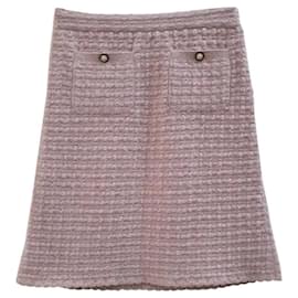Chanel-Chanel 2016 Pink Knited Mini Skirt-Pink