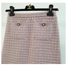 Chanel-Chanel 2016 Pink Knited Mini Skirt-Pink