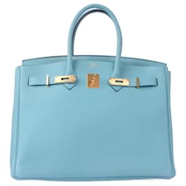 Hermès-HERMES  Handbags T.  Leather-Blue
