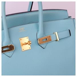 Hermès-HERMES  Handbags T.  Leather-Blue