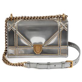 DIOR Handtaschen Leder Silber