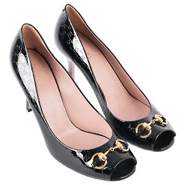 GUCCI Talons T.UE 41 cuir de vachette Noir