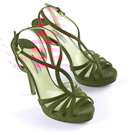 Prada-PRADA  Sandals EU 39 Suede-Red