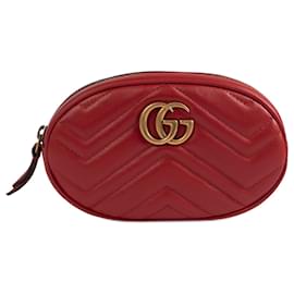 Gucci-GUCCI Handtaschen aus Leder-Rot