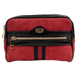 Gucci-GUCCI  Handbags   Suede-Red