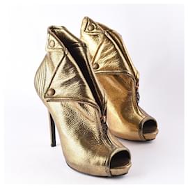 Alexander Mcqueen-ALEXANDER MCQUEEN  Heels T.EU 39 Leather-Golden