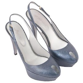 SERGIO ROSSI  Heels EU 35 Leather Blue