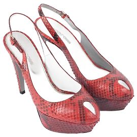 SERGIO ROSSI Tacchi EU 35.5 Pitone Rosso