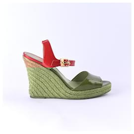 Fendi-FENDI  Sandals EU 38.5 Leather-Red