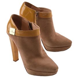 ELISABETTA FRANCHI Bottines T.UE 38 suédée Beige